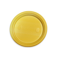 Тарелка пластиковая 205мм желтая (О) (100/2000)