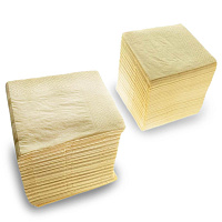 Салфетки бумажные 2-слойные 24×24см 250шт шампань "BigPack" (18)