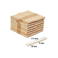 Палочки деревянные прямые для мороженого 114*10*2мм 50шт (191)