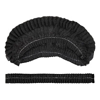 Шапочка одноразовая "Шарлотта" черная 100шт (10)