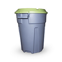Бак мусорный пластиковый с крышкой для пищевых отходов 80л дым 573*502*675мм Spin&Clean