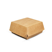 Контейнер картонный  для бургеров крафт 120*120*70мм НП (50/300)