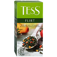 Чай Тесс 25 пак Flirt зеленый клубника и белый персик (10)