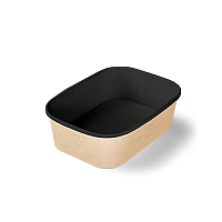 Контейнер картонный без крышки CASE BOWL 660мл Black Wood 170*120*51мм OSQ (45/405)