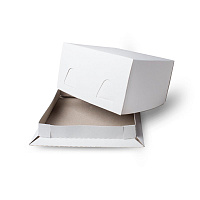 Коробка картонная для торта XW100 белая 210*210*100 (100/100)