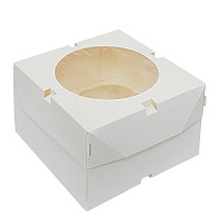 Коробка для маффинов ложементом под 4 шт "Muf 4 Pro WW" белый 160*160*100 ForGenika (25/150)