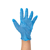 Перчатки нитриловые голубые размер L 200шт Benovy (10)