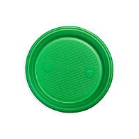 Тарелка пластиковая 205мм зеленая (О) (100/2000)