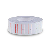 Лента для этикет-пистолета 21,4*12 с красной полосой 600эт (5/200)