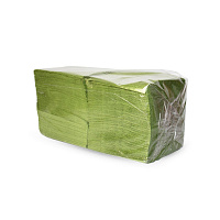 Салфетки бумажные 1-сл 24*24см "BigPack" 400шт зеленая оливка (15)