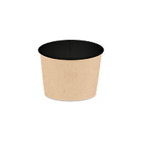 Контейнер картонный круглый Round Bowl 300мл Black Wood без крышки d79/100*h65 OSQ (30/600)