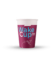 Стакан картонный 300мл "Wake me Cup" d=90 (50/800)