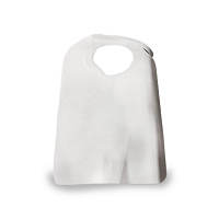 Нагрудник белый без печати 40*60 круглая горловина (200)