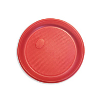 Тарелка пластиковая 165мм красная (О) (100/2400)