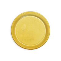 Тарелка пластиковая 165мм желтая (О) (100/2400)