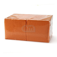 Салфетки бумажные 2-сл 33*33см 200шт оранжевые (9)