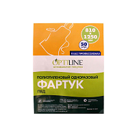 Фартук ПВД одноразовый прозрачный OptiLine 50шт (20)