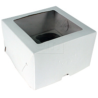 Коробка для капкейков 4шт с окном 160*160*100 DoEco (100)