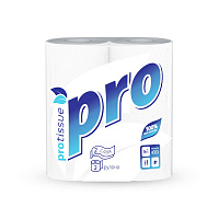 Бумажные полотенца в рулоне 2-сл 15м 2шт 20гр Protissue целлюлоза С162 (24)