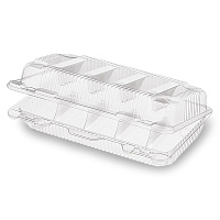 Контейнер-ракушка для 5-эклеров "РК-25С5" 258*155*65 БОПС (130)