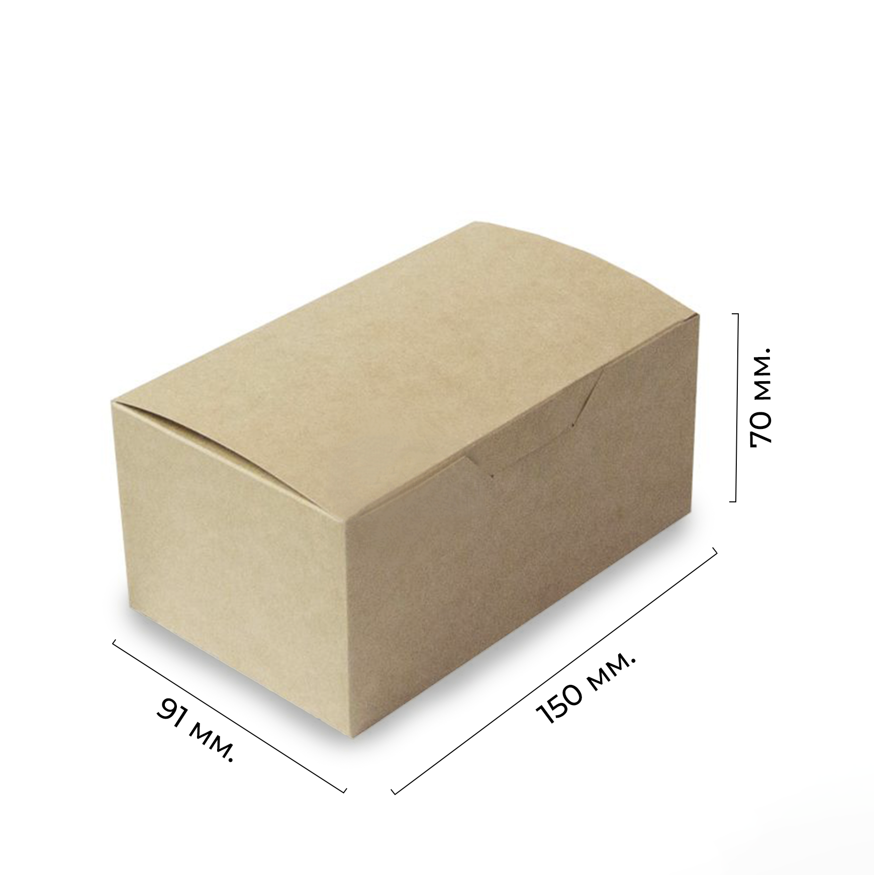 Контейнер картонный "Eco Fast Food Box L" 150*91*70мм OSQ (25/500)